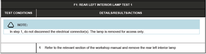 Interior Lighting - Diagnosis and Testing